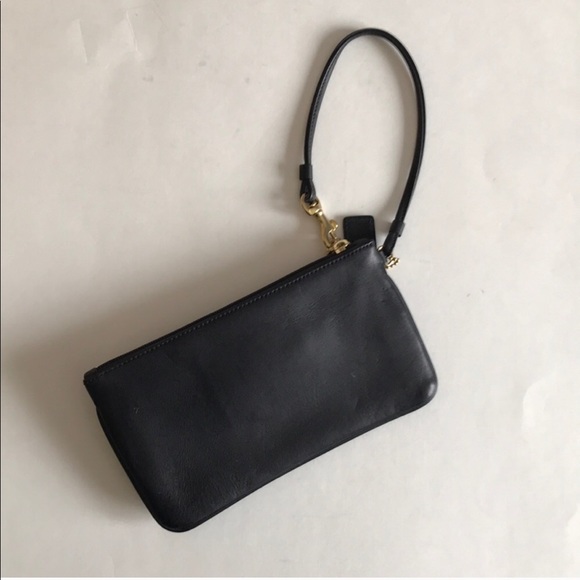 Coach Black Leather Wristlet - Picture 2 of 5